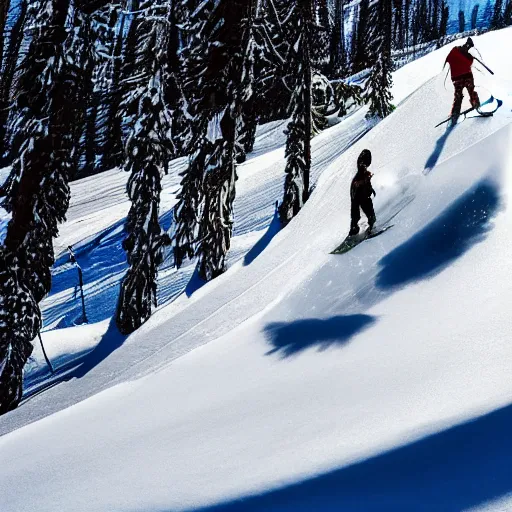 Prompt: photo of ice - cream with a guy skiing on it