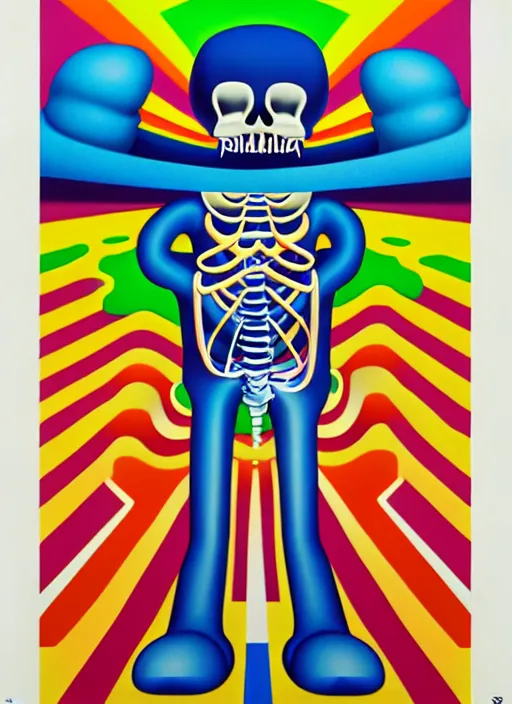 Image similar to cartoon skeleton by shusei nagaoka, kaws, david rudnick, airbrush on canvas, pastell colours, cell shaded, 8 k