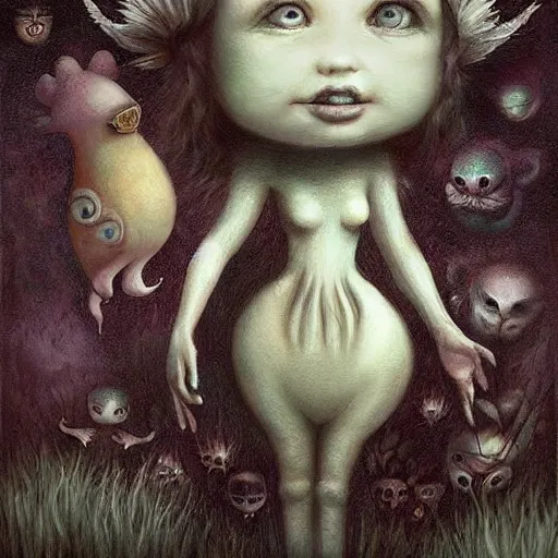 Image similar to a weird surreal and whimsical creature, fantasy concept art by nicoletta ceccoli, mark ryden, lostfish, max fleischer