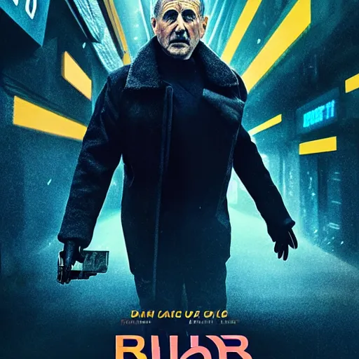 Image similar to blade runner 2 0 4 9 starring danny devito. poster