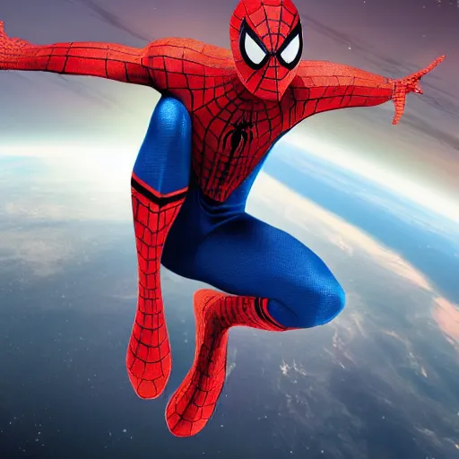 Prompt: spideman in space high definition