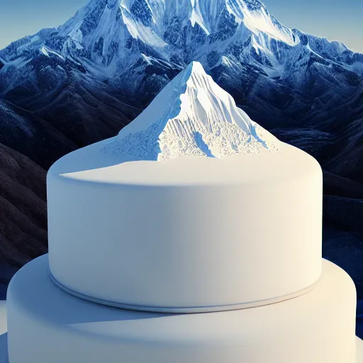 Glacier-Inspired Ombre Painted Buttercream Cake & Isomalt Ice Tutorial