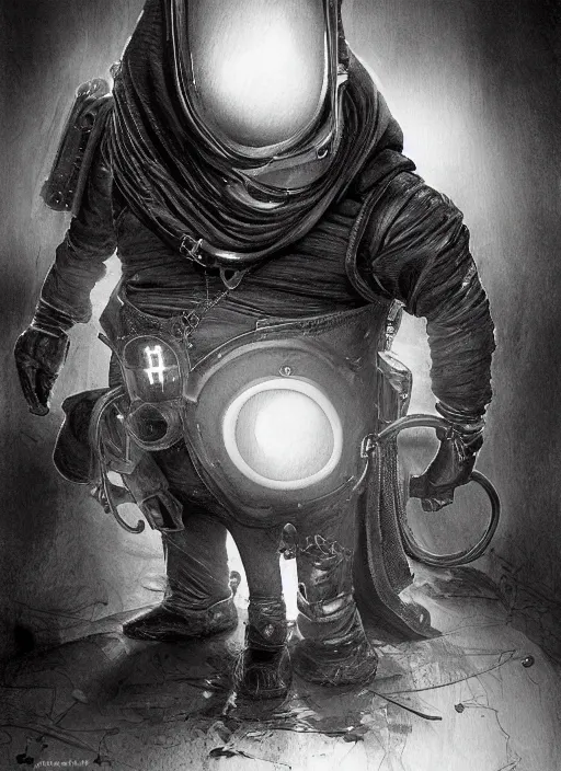 Prompt: a minion from despicable me, dark colors, sinister atmosphere, dramatic lighting, cinematic, establishing shot, extremely high detail, photo realistic, cinematic lighting, pen and ink, intricate line drawings, by Yoshitaka Amano, Ruan Jia, Kentaro Miura, Artgerm, post processed, concept art, artstation, matte painting, style by eddie mendoza, raphael lacoste, alex ross