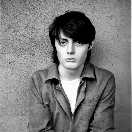Prompt: young brett anderson from suede photo by elliot erwitt, 8 5 mm