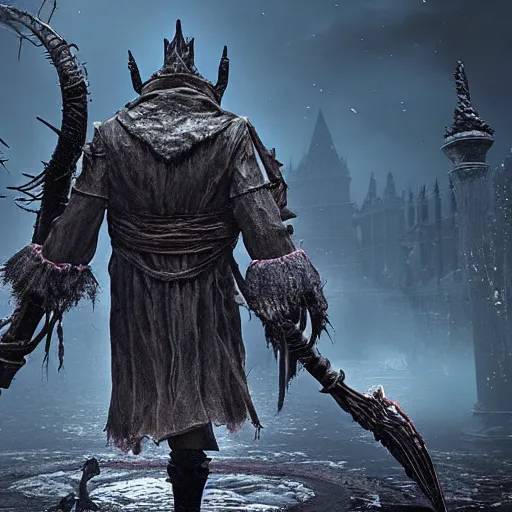 Image similar to a stunning screenshot of an elder giant from bloodborne