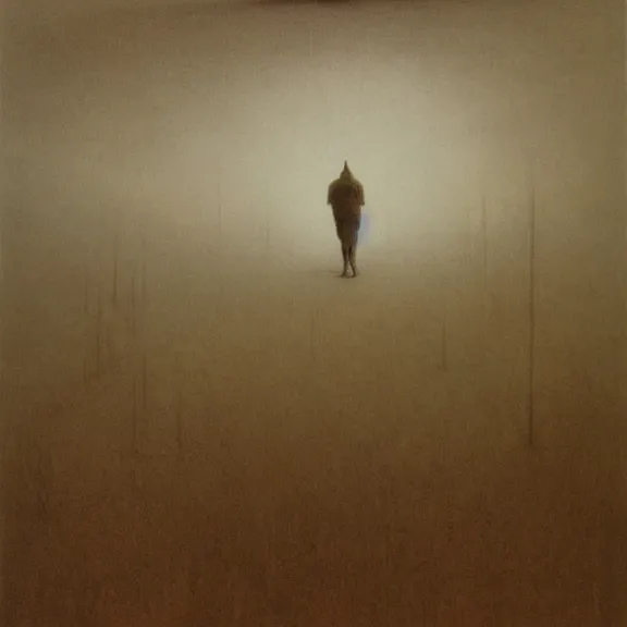 Prompt: mystical dark circus walking along a desert horizon, Zdzislaw Beksinski, Ivan Seal, The Caretaker, Leyland Kirby