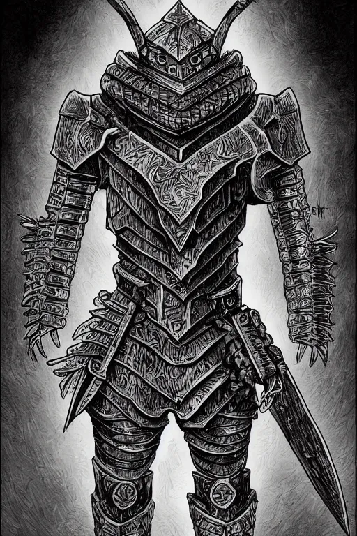 Image similar to needle armoured warrior, symmetrical, highly detailed, digital art, needle themed armour, sharp focus, trending on art station, kentaro miura manga art style