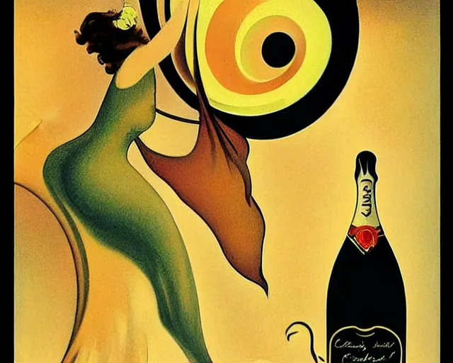 Image similar to vintage, champagne. art nouveau, french, realistic, cheerful, art work by leonetto cappiello, 1 9 0 2