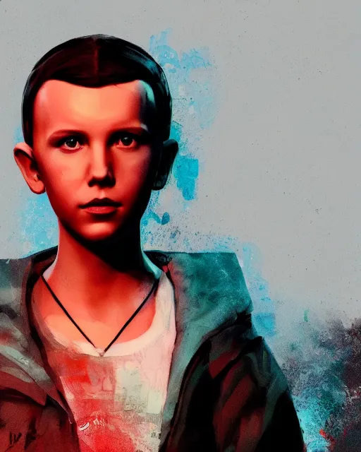 Image similar to portrait of millie bobby brown by yoji shinkawa, octane render