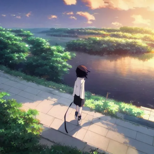 Prompt: a recently discovered masterpiece by makoto shinkai