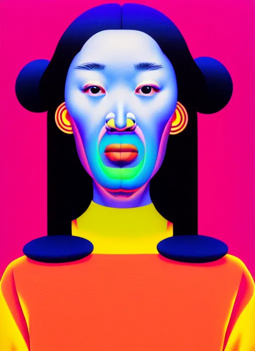 Image similar to peggy gou by shusei nagaoka, kaws, david rudnick, airbrush on canvas, pastell colours, cell shaded, 8 k