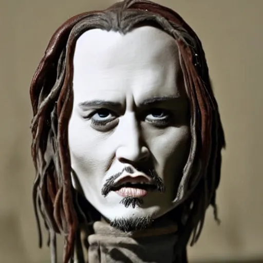 Image similar to johnny depp made of clay