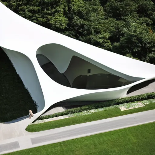 Image similar to house designed by zaha hadid