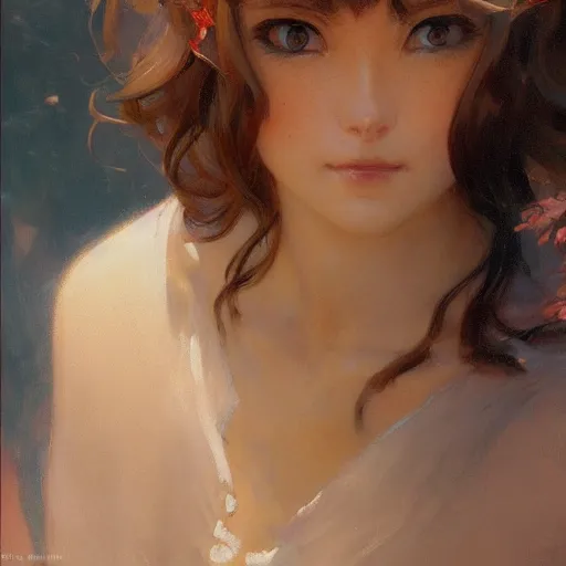 Image similar to detailed portrait of beautiful anime girl, painting by gaston bussiere, craig mullins, j. c. leyendecker