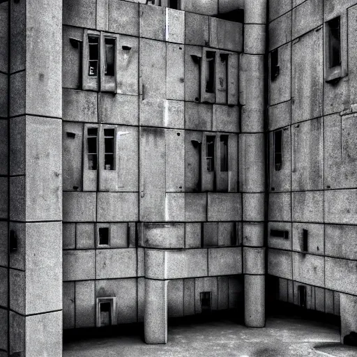 Image similar to scifi brutalist castle, photography