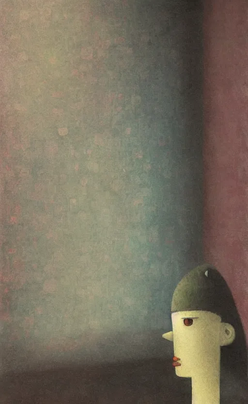 Image similar to portrait of a character in a scenic environment by Shaun Tan