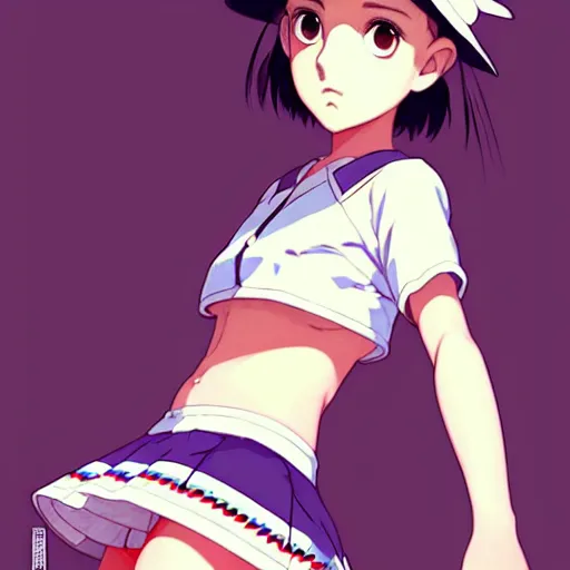 Image similar to a beautiful! boyish! natalie portman alluring gravure! model, wearing japanese school girl outfit with mayan pattern and native style, aztec street fashion, gapmoe yandere grimdark, trending on pixiv fanbox, painted by greg rutkowski makoto shinkai takashi takeuchi studio ghibli, akihiko yoshida