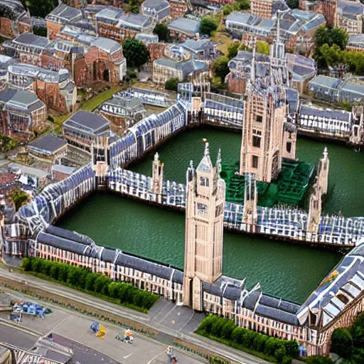 Image similar to aerial view of a lego houses of parliament