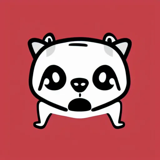 Image similar to a cute sleeping red panda, digital art, iconic icon, 2 d vector logo, cartoon, t - shirt design