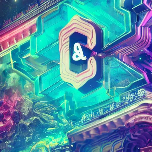 Image similar to a and w vaporwave logo, digital art, cosmic, 3 d high definition, trending on art station, photorealistic, high resolution, 8 k, octane, hyper detailed, insane details, intricate, elite, ornate, elegant trend, highly detailed and intricate, sharp focus, photography, unreal engine