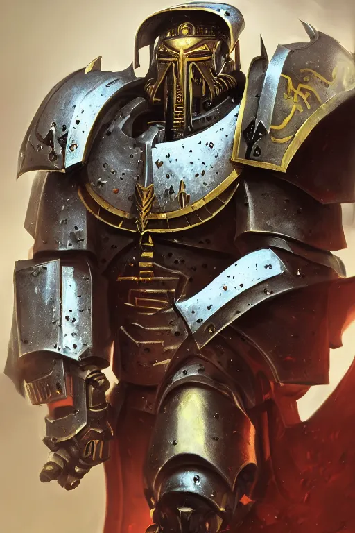 Image similar to armor portrait heros warhammer 4 0 k horus heresy fanart - the primarchs emperor by johannes helgeson animated with vfx concept artist & illustrator global illumination ray tracing hdr fanart arstation zbrush central hardmesh 8 k octane renderer comics stylized