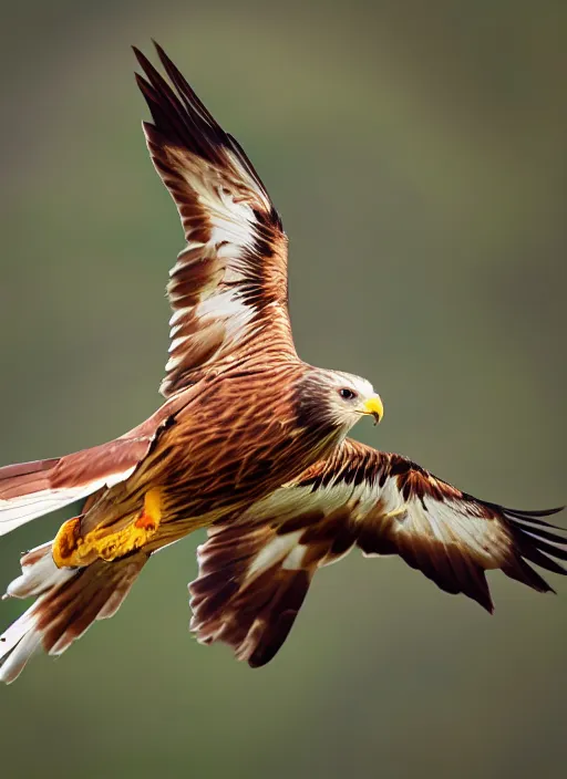 Image similar to 4 k, wildlife photography, photograph of a red kite bird, hd, nature photography, realistic