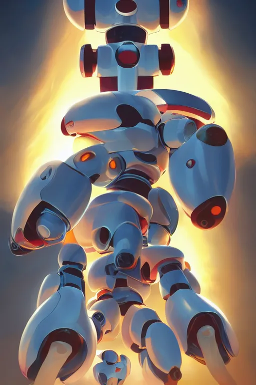 Image similar to metabots medabots medarotto medarot robot minimalist comics, behance hd by jesper ejsing, by rhads, makoto shinkai and lois van baarle, ilya kuvshinov, rossdraws global illumination ray tracing hdr radiating a glowing aura