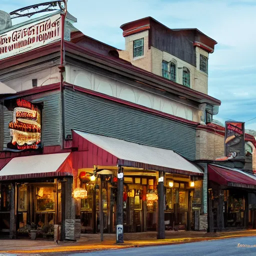 Image similar to photograph The Buffalo chophouse in Port St Lucie Florida, post-processing, award winning , gregory crewdson , intricate , real to life