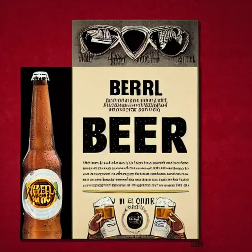 Prompt: award winning print advertising for a beer realistic viral