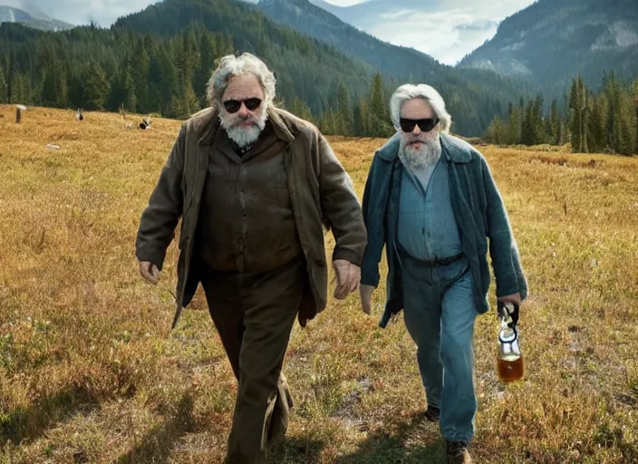 Image similar to First image from Guillermo del Toro's new film Blackadar, starring Mark Rylance as a thrill-seeking alcoholic retiree in a mountain town in 1970s Idaho. Cinematography by Dan Laustsen, shot on Kodak Vision 200T. 8k print.