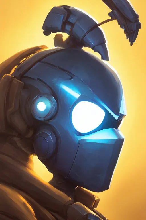 Image similar to epic mask helmet robot ninja portrait stylized as fornite style game design fanart by concept artist gervasio canda, behance hd by jesper ejsing, by rhads, makoto shinkai and lois van baarle, ilya kuvshinov, rossdraws global illumination radiating a glowing aura global illumination ray tracing hdr render in unreal engine 5