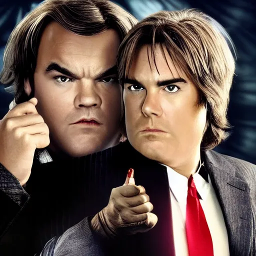 Image similar to jack black as derek zoolander, highly detailed, high resolution, trending, award winning photography