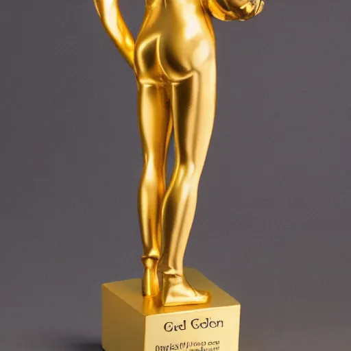 Prompt: among us crewmate golden statue