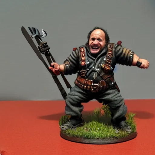 Image similar to danny devito painted wargaming miniature, higly detailed, 4 k