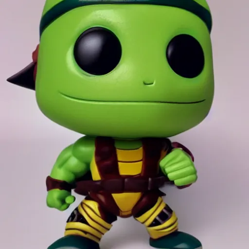 Image similar to teenage mutant ninja turtle as a cute funko pop