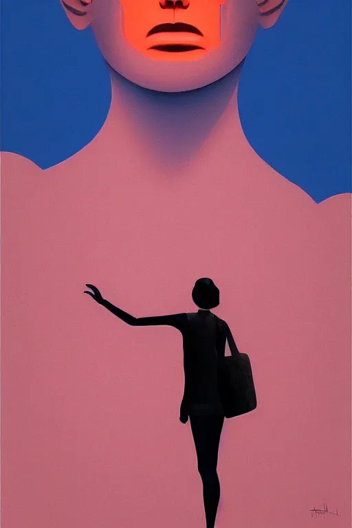 Image similar to woman wearing oculus and digital glitch head edward hopper and james gilleard, zdzislaw beksisnski, higly detailed