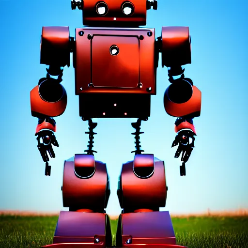 Image similar to a cute big robots. old photography, realistic 8 k