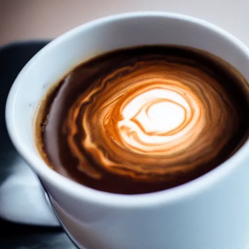 Prompt: photo of jupiter in a cup of coffee, realistic, smooth, crisp photo, great lighting, award winning