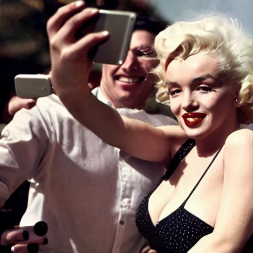 Image similar to Marilyn Monroe selfie in Los Angeles