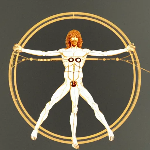 Image similar to the Vitruvian Man as a real person in real life with 4 arms and 4 legs doing cartwheels in a park, ultra detailed, 8k resolution, ultrarealistic