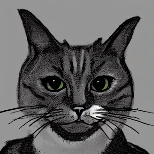 Prompt: comic styled cat, portrait