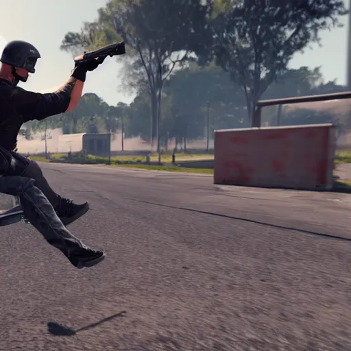 Image similar to tony hawk, in pubg