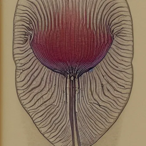 Image similar to auroralumina attenboroughii, detailled anatomic drawing,