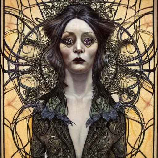Prompt: hiperrealistic, ultra detailed art nouveau painting of an anthrophomorphised nightmare, character art, character study