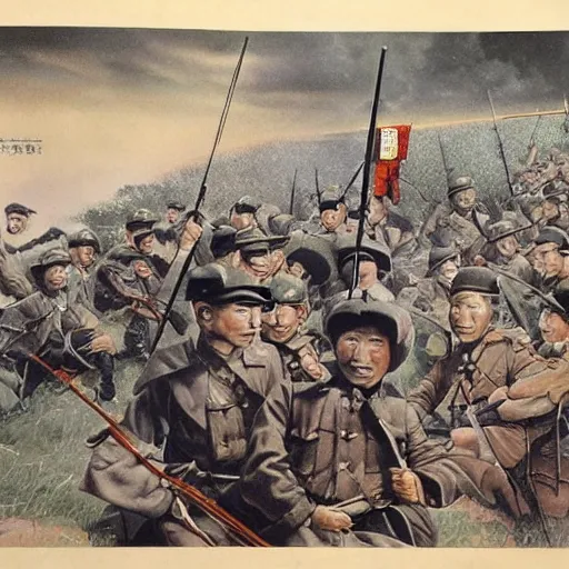 Prompt: the japanese and the chinese war photo realistic 1 9 3 9