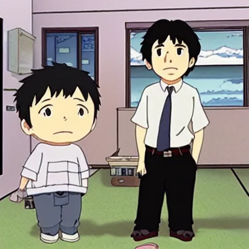 Image similar to Nathan For You, Nathan Fielder, in a studio ghibli anime, spirited away