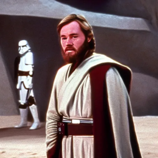 Image similar to bill murray as obi wan kenobi in starwars ( 1 9 7 7 )