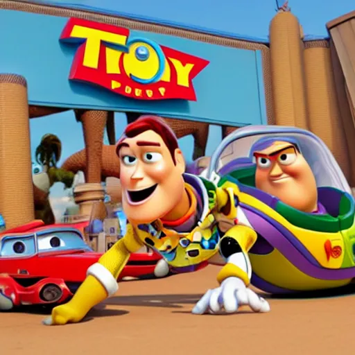 Prompt: ratchet in disney pixar toy story style