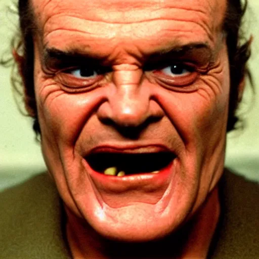 Prompt: Jack Nicholson starring as Hannibal Lecter in The Silence of the Lambs, wearing mask, cinematic frame