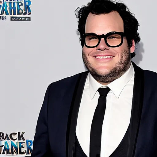 Image similar to Josh Gad as the Black Panther in Black Panther